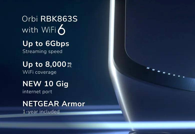 NETGEAR RBK863S - Orbi トライバンドMesh WiFi 6システム