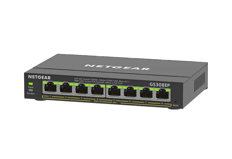 NETGEAR GS308EP 8ポートスイッチングハブ 8-Port Smart Managed Switch with Gigabit and PoE+ Support