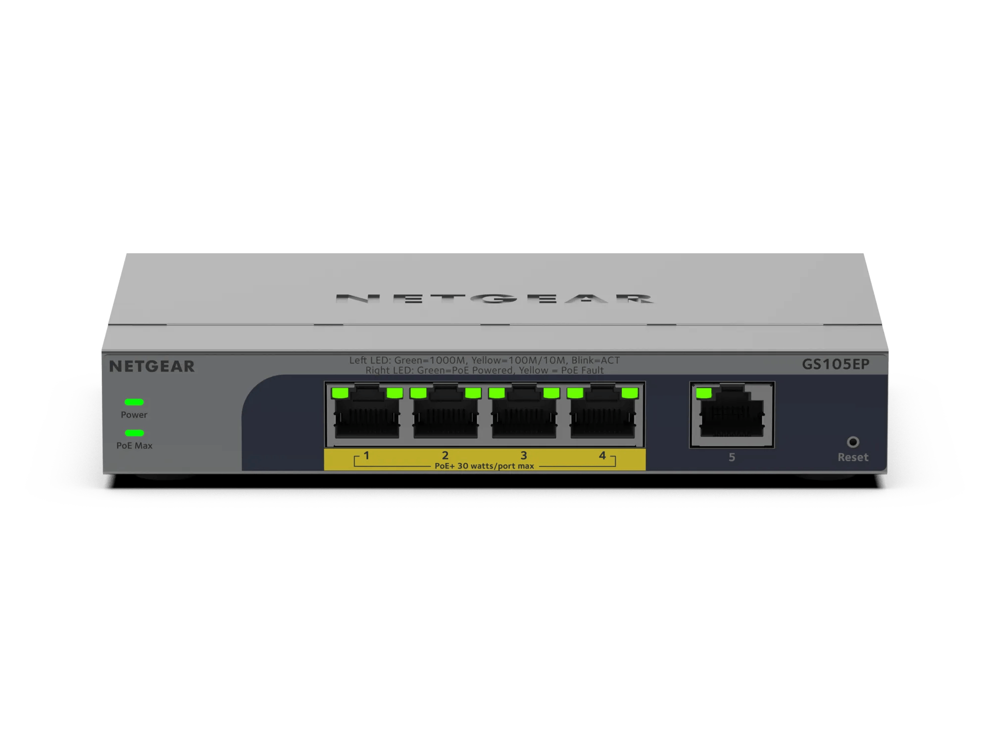 5-Port Gigabit Ethernet PoE+ Easy Smart Switch (63W)