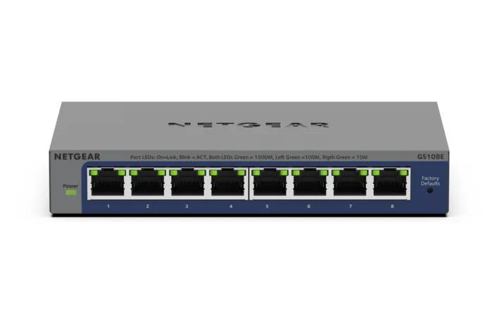 ファンレス設計 ギガビット8ポート マネージスイッチ - GS108Ev4 - NETGEAR