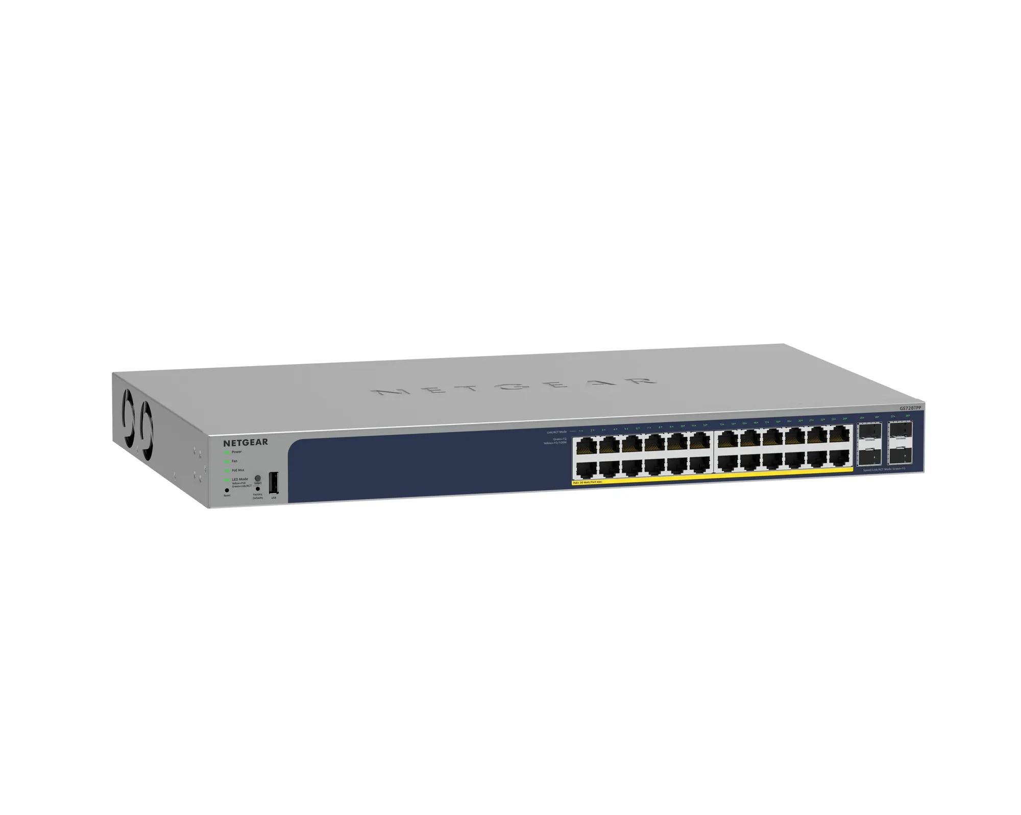 Netgear製L2スイッチ GS728TPPv3-Product-Image