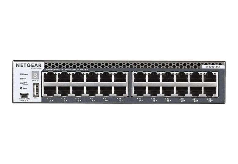 M4300-24XF(XSM4324FS) 24xSFP+ 10G L3スイッチ Fully Managed Switches M4300-24X - XSM4324CS | NETGEAR