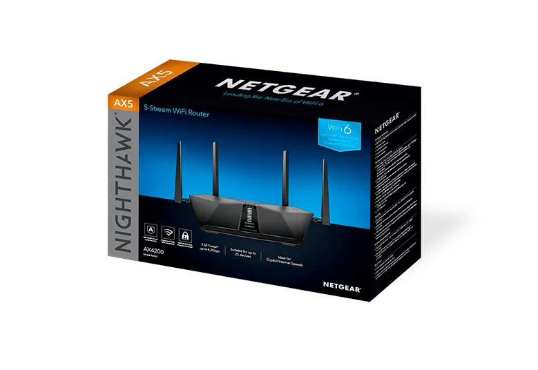 WiFi 6 Router, 5-Stream Dual Band - Nighthawk RAX43 - NETGEAR