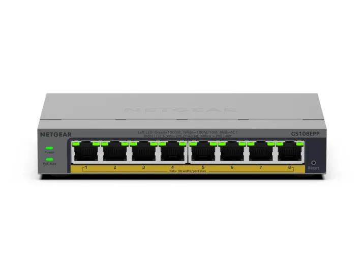 未開封・未使用品NETGEAR GS108PP 8ポートPoEスイッチ 8-Port Gigabit Ethernet PoE+ Easy Smart Switch (120W)