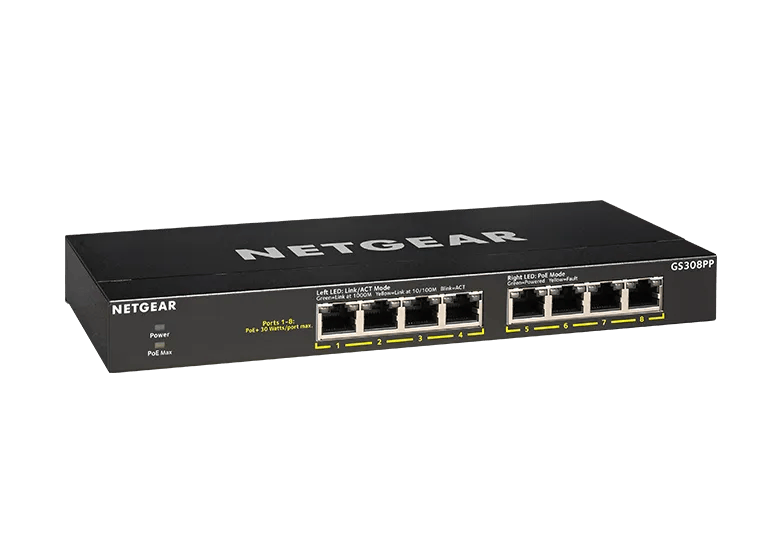 NETGEAR PoE+対応 SOHO/家庭向け ギガビット8ポート エッセンシャル