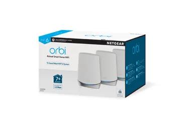 Orbi Tri-Band WiFi 6 Mesh System with Advanced Cyber Threat