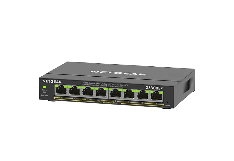 8-Port Gigabit Ethernet PoE+ Easy Smart Essentials Switch (62W)