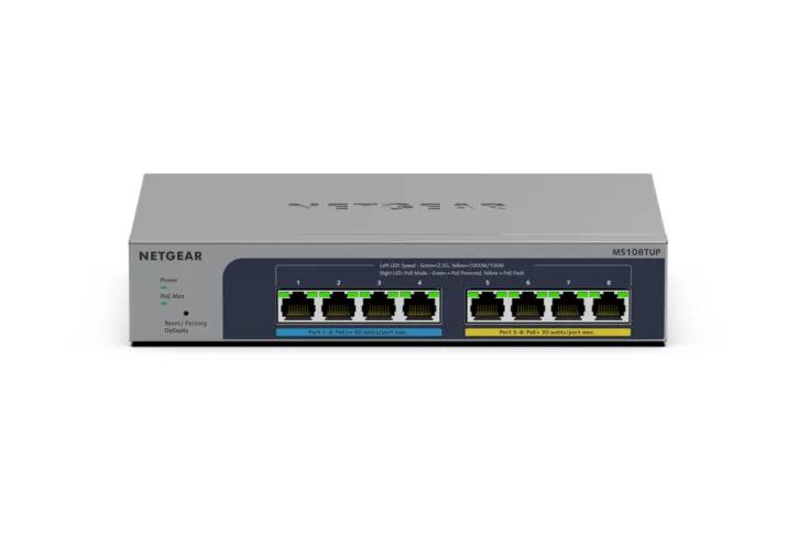 MS108TUP 8-Port Multi-Gig 2.5G PoE++ Smart Cloud Switch - NETGEAR