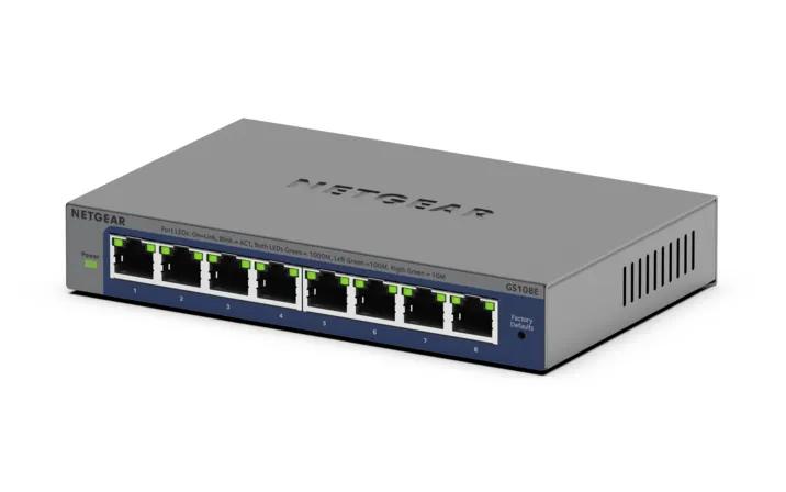 NETGEAR GS105E GS108E スイッチングハブ 本体 8個 ファンレス設計 ギガビット8ポート マネージスイッチ - GS108Ev4 - NETGEAR