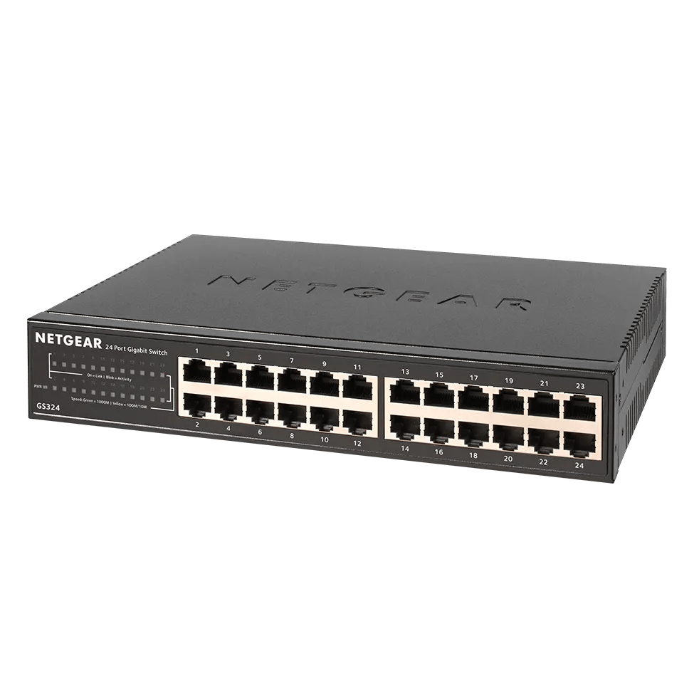 NETGEAR GS324-100JPS  6つ 24-Port Gigabit Ethernet Unmanaged Essentials Switch