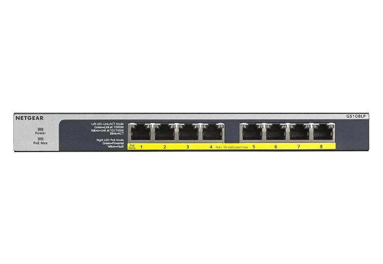 NETGEAR GS108PP 8ポートPoE+(123W)アンマネージスイッチ 8-Port Gigabit Ethernet PoE+ Unmanaged Switch with FlexPoE (60W)