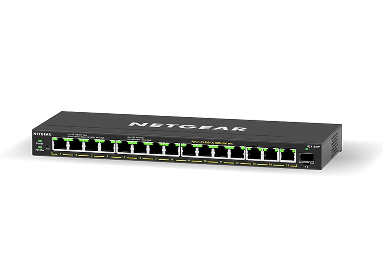 NETGEAR GS316ep 16ポートスイッチ NETGEAR 16-Port Gigabit Ethernet Easy Smart Managed Essentials