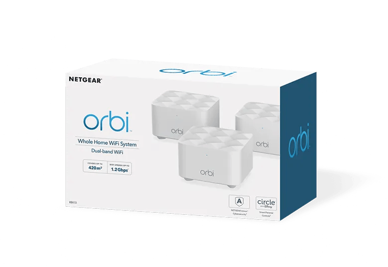 NETGEAR Orbi メッシュWiFiシステム RBK50 2台セット Mesh WiFi System, Dual-Band with 1.2Gbps Speed - RBK13 - NETGEAR
