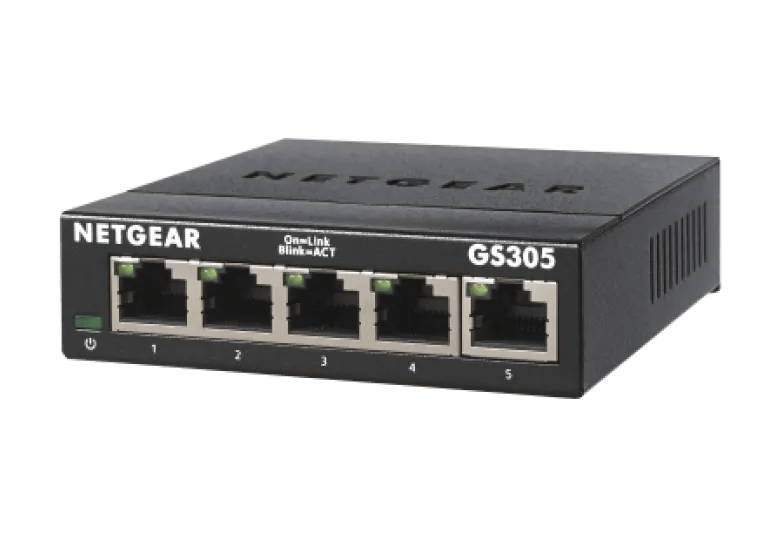 5-Port Gigabit Ethernet Unmanaged Essentials Switch (GS305v3)
