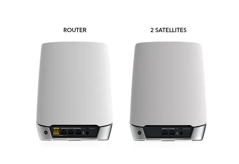 Orbi 750 Series Tri-Band WiFi 6 Mesh System, 4.2Gbps, Router + 2
