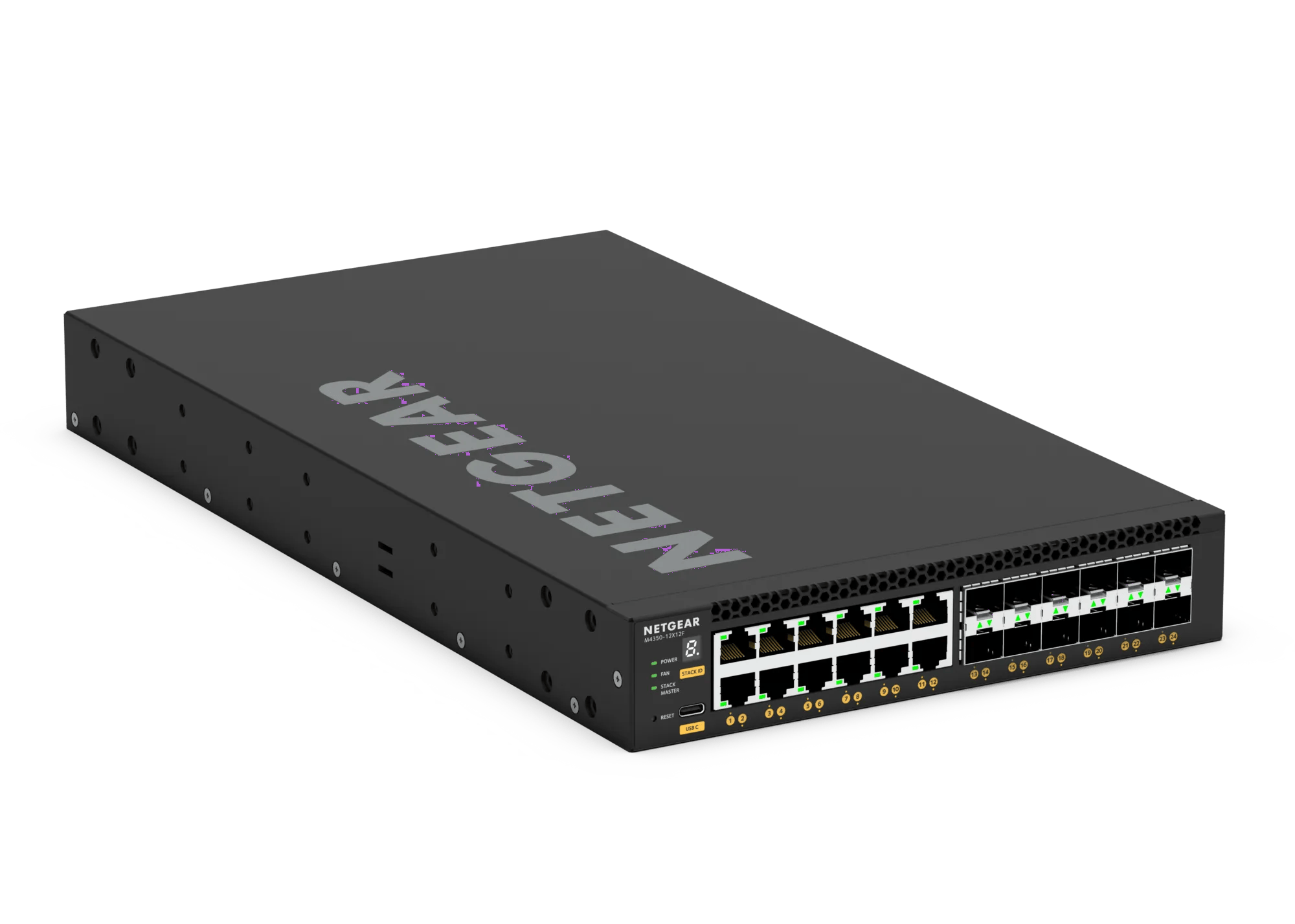 XSM4324 24-Port 12x Multi Gig 12x SFP+ Managed Switch - NETGEAR AV