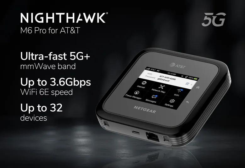 Nighthawk M6 Pro 5G WiFi 6E Mobile Hotspot Router With 5G mmWave