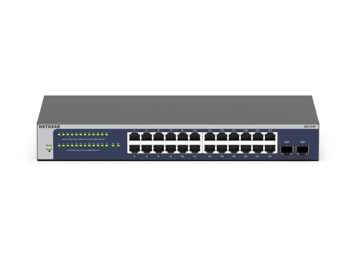 24-Port Gigabit Ethernet Smart Switch with 2 Dedicated SFP Ports