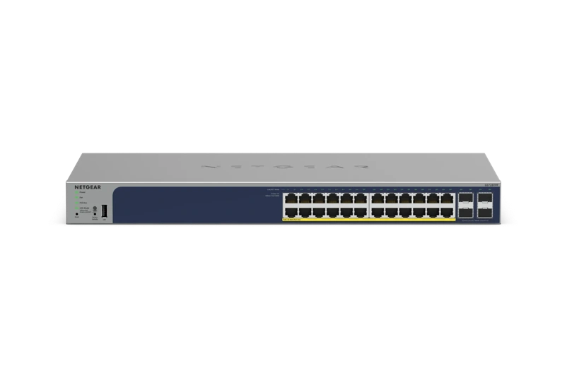 24 Port Gigabit Ethernet PoE+ Smart Switch w/ optional Remote/Cloud Management and 4 SFP Ports (380W)
