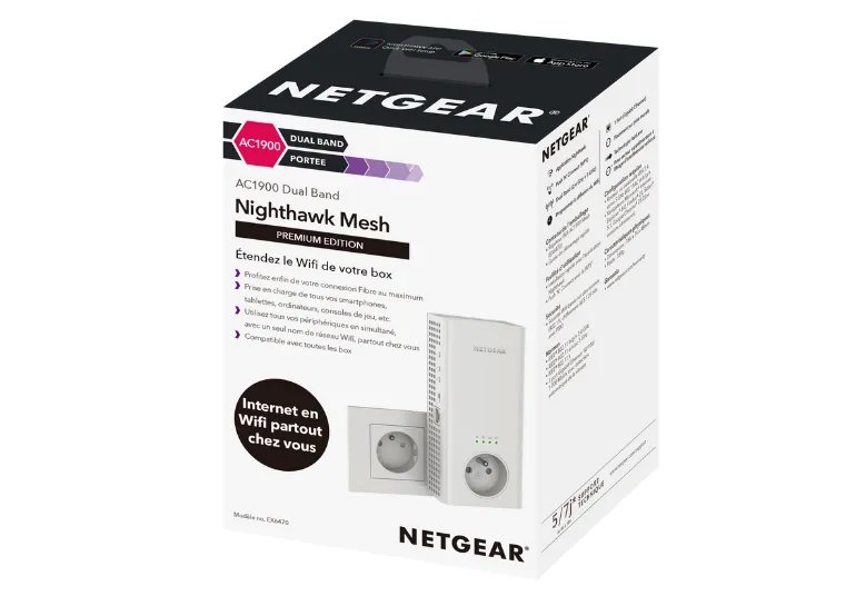 NETGEAR (EX6470) Dualband-WiFi-Mesh-Range-Extender AC1900