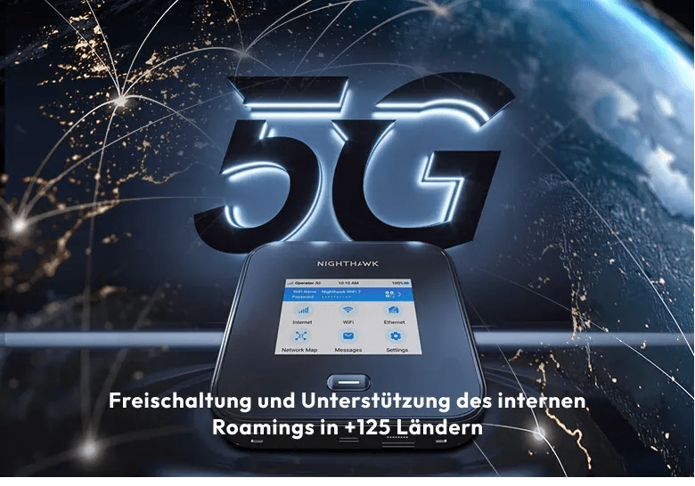 NETGEAR 5G M7 Pro Mobile Router Pack mit externer 5G-Antenne und zusätzlichem Akku  (MR7450AB)