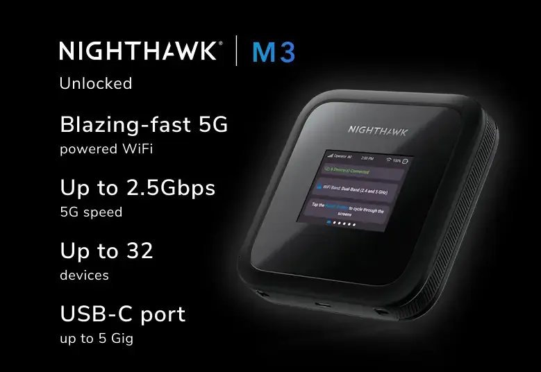 Nighthawk M3 5G WiFi 6 Mobiler Hotspot-Router, offen (MH3150)