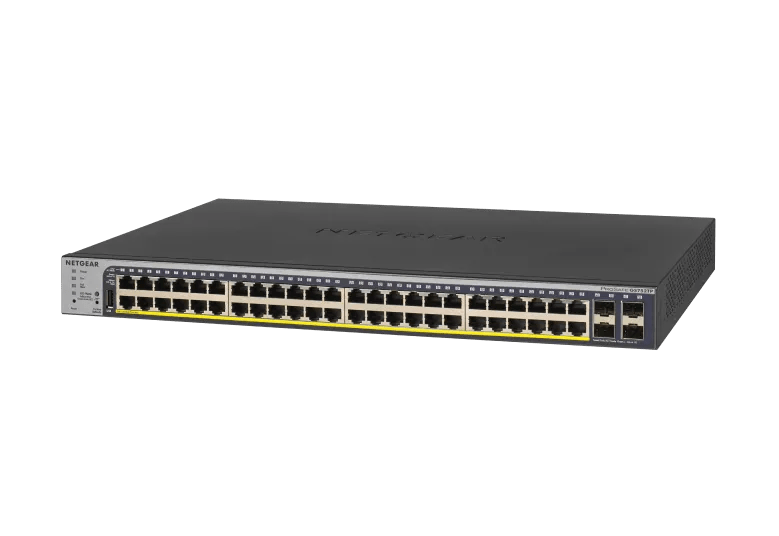 48-Port Gigabit Ethernet PoE+ Smart Switch w/ optional Remote/Cloud Management and 4 SFP Ports (380W)