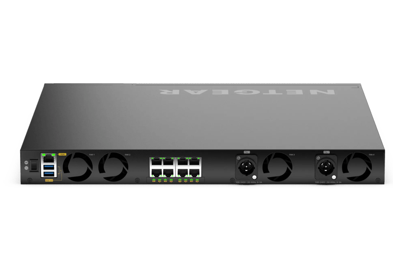16x 2.5G PoE++ (530W base, up to 1,130W) incl. 8x Neutrik etherCON and 4xSFP28 25G Managed Switch