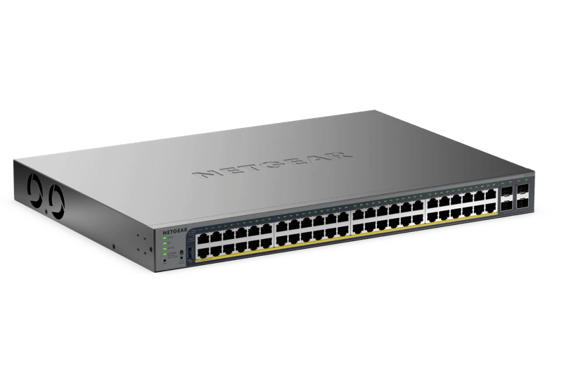 48 Port Gigabit Ethernet PoE+ Smart Switch w/ optional Remote/Cloud Management and 4 SFP Ports (380W)
