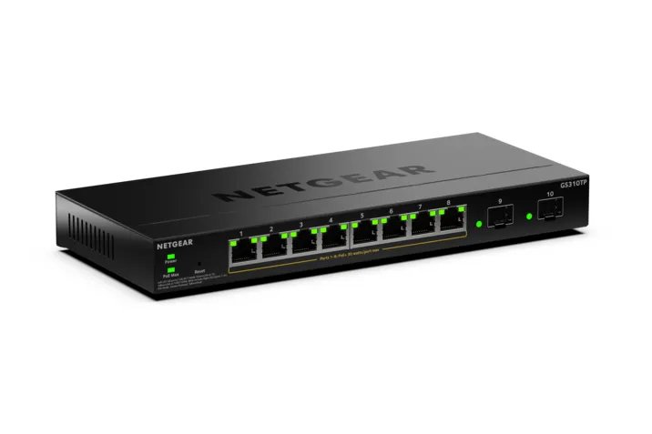 8-Port Gigabit Ethernet PoE+ Smart Managed Essentials Switch with 2 Dedicated SFP Ports (55W)