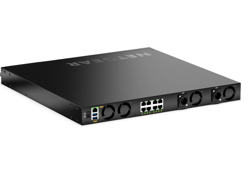 16x 2.5G PoE++ (530W base, up to 1,130W) incl. 8x Neutrik etherCON and 4xSFP28 25G Managed Switch