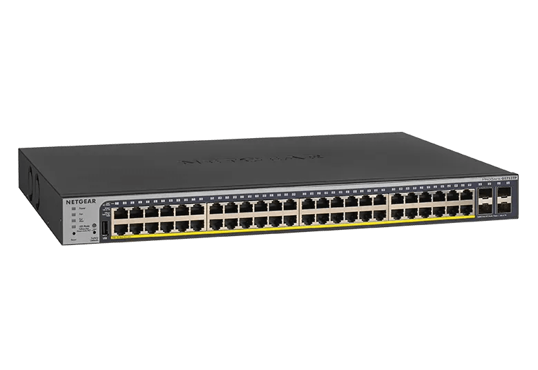 48-Port Gigabit Ethernet PoE+ Smart Switch w/ optional Remote/Cloud Management and 4 SFP Ports (380W)