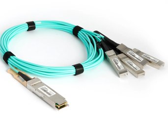 Optic.ca Q4X25-AO5M-NT-OC 5m Active Optical 100G QSFP28 to 4x25G SFP28 AOC Cable (ACC4V765)