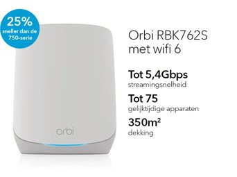 NETGEAR® Orbi™ Tri-Bande WiFi 6 Mesh Système, 5.4Gbps, Routeur + 1 Satellite