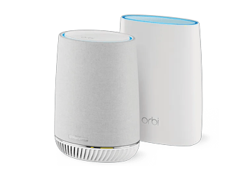 Orbi Tri-band Mesh WiFi System with Rich Sound, 3Gbps, Router + Voice Satellite