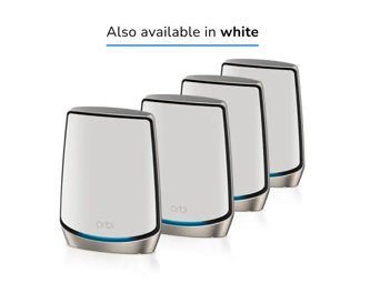 Orbi 超高性能 Mesh WiFi 6 系统 - AX6000 - 4件装 黑色 (RBK864SB)