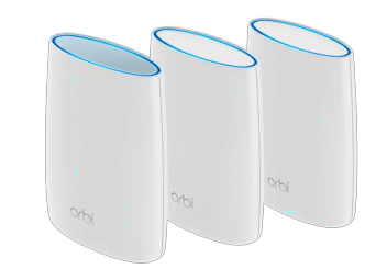 Orbi Tri-band Mesh WiFi System with Advanced Cyber Threat Protection, 3Gbps, Router + 2 Satellites