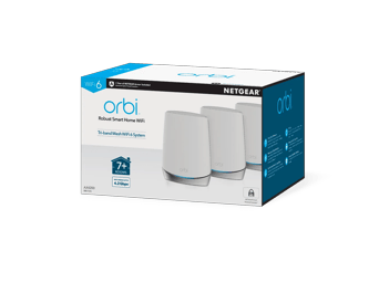 Orbi Tri-Band WiFi 6 Mesh System with Advanced Cyber Threat Protection, 4.2Gbps, Router + 2 Satellites