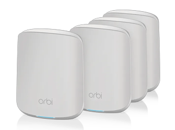 Orbi Dual-Band WLAN 6 Mesh-System, 1,8 Gbit/s, Router + 3 Satelliten