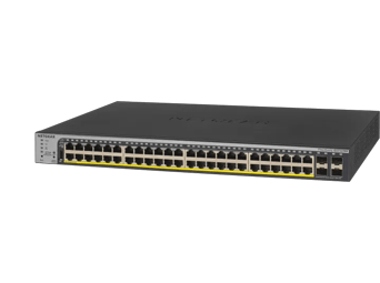 48 Anschluss Gigabit Ethernet PoE+ Smart Switch w/ optional Remote/Cloud Management und 4 SFP Anschlüsse (760W)