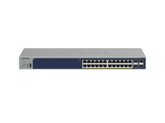 24 Port Gigabit Ethernet PoE+ Smart Switch w/ optional Remote/Cloud Management and 4 SFP Ports (380W)