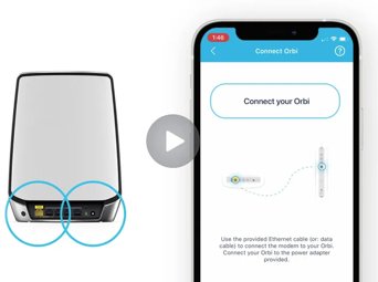 NETGEAR Orbi Tri-Bande WiFi 6 Whole Home Mesh Système - 2 Pack (RBK852)