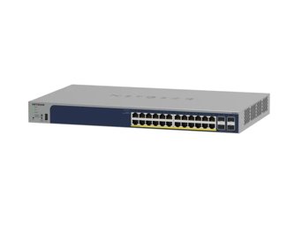24 Port Gigabit Ethernet PoE+ Smart Switch w/ optional Remote/Cloud Management and 4 SFP Ports (190W)