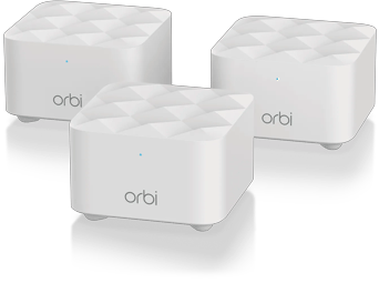 Orbi Dual-Band Mesh WLAN-System, 1.2Gbps, Router + 2 Satellites