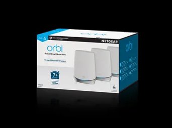 Orbi Tri-Band WiFi 6 Mesh System with Advanced Cyber Threat Protection, 4.2Gbps, Router + 2 Satellites