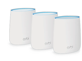 Trójpasmowy system Orbi  Wi-Fi, 2,2 Gb/s, router + 2 satelity