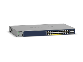 24 Port Gigabit Ethernet PoE+ Smart Switch w/ optional Remote/Cloud Management and 4 SFP Ports (380W)