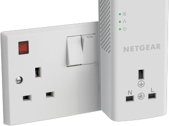 Powerline Repeater, 1000 MBit/s, Wandstecker, 1 Stecker, Zusätzliche Steckdose