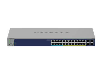 24-Port Gigabit PoE+ and PoE++ Smart Switch w/optional Remote/Cloud Management and 4 SFP+ Ports (420W)