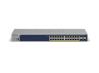 24 Port Gigabit Ethernet PoE+ Smart Switch w/ optional Remote/Cloud Management and 4 SFP Ports (380W)
